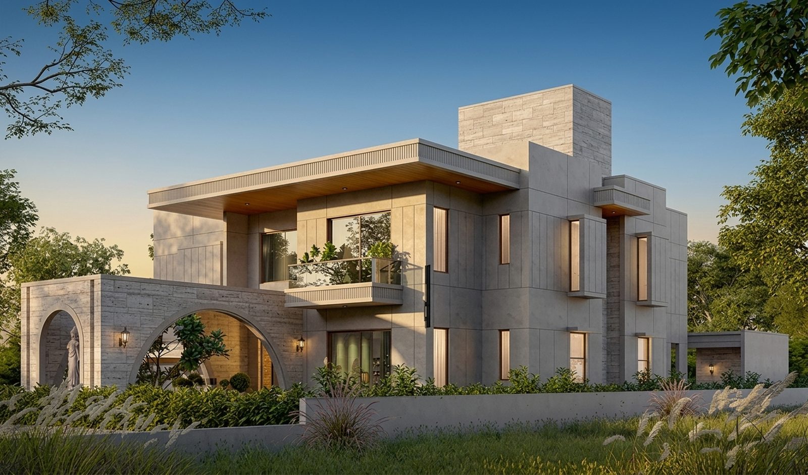 Facade material changed