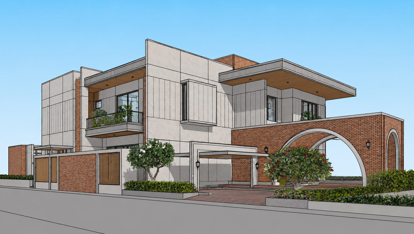 Before exterior render